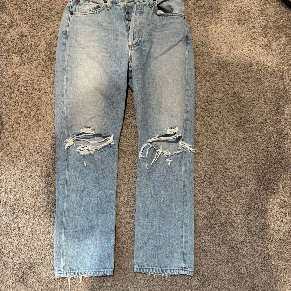 Agolde Riley Low Rise Denim Jeans